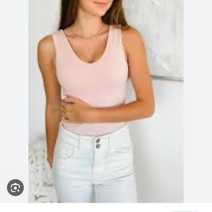 Elietian BUILT-IN-BRA  bra TANK top Blush with pads and shelf bra Brami